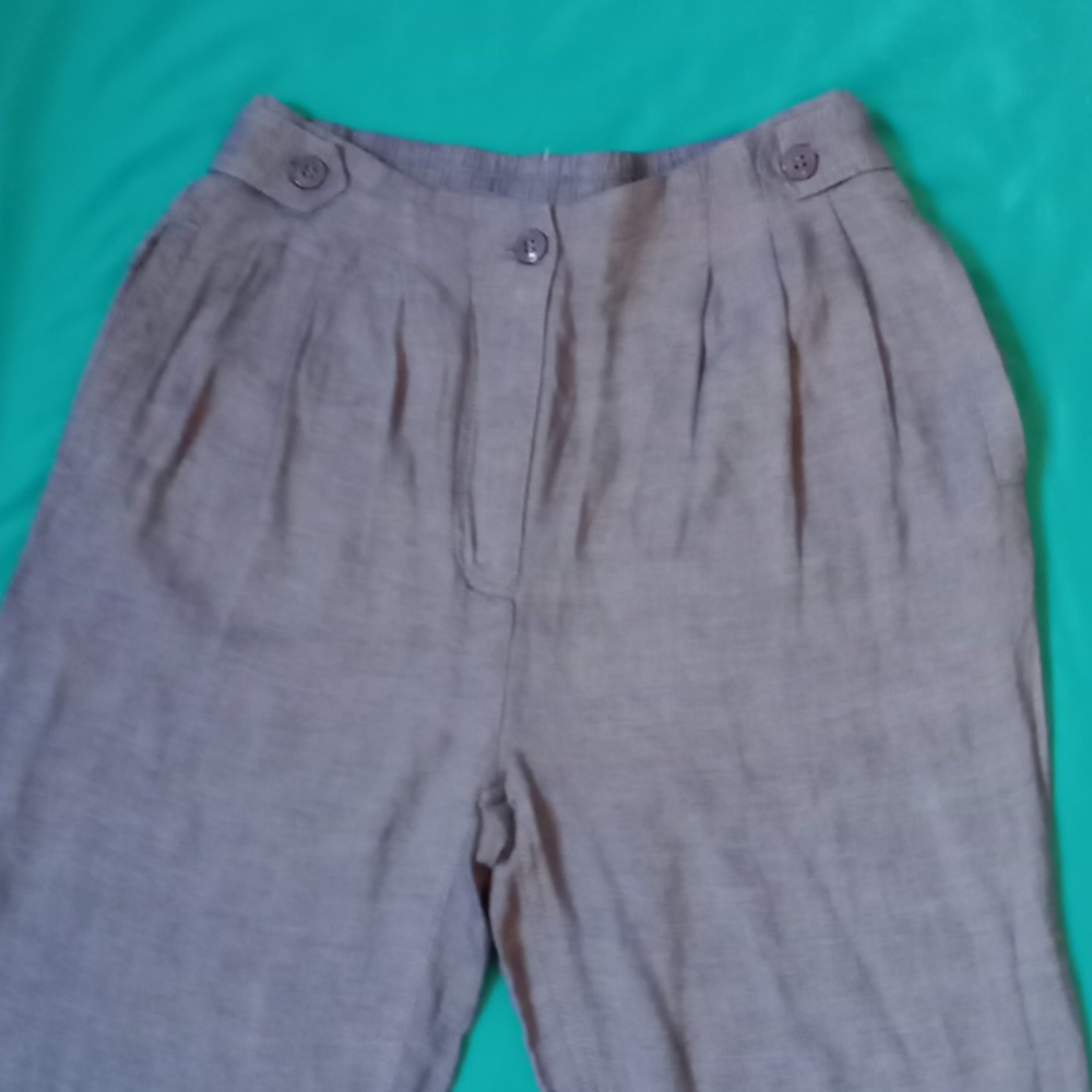 SOMETHING ELSE BY NATALIE WOOD, TAB FRONT BLUE PANTS, SIZE 4